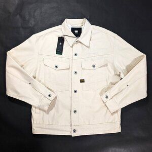$190 G-Star Raw Men’s Dakota Denim Jacket Size M Ecru